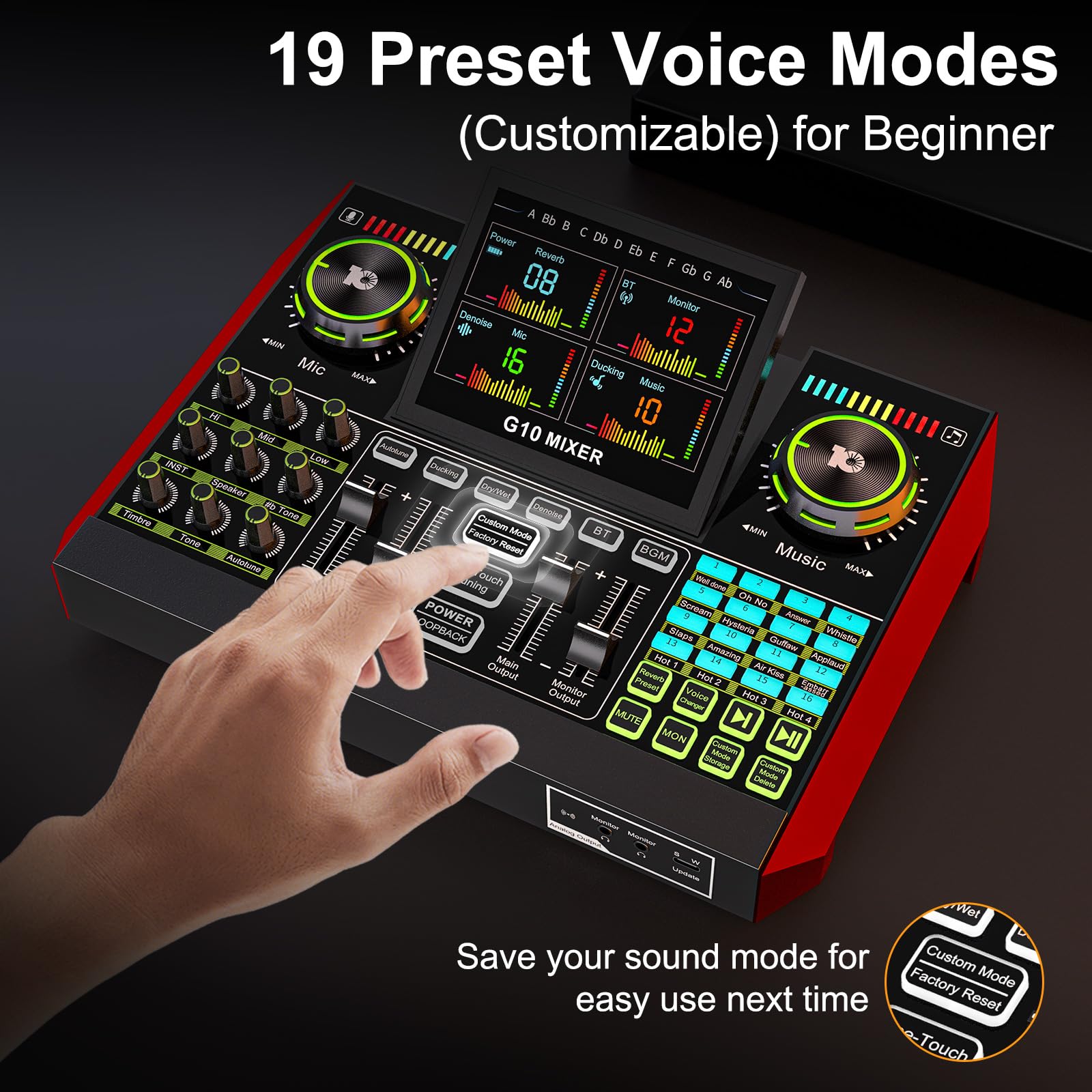 Audio Mixer, Sound Board for Pc/Phone Live Streaming Singing